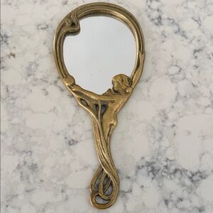 Vintage Gold Handheld Mirror